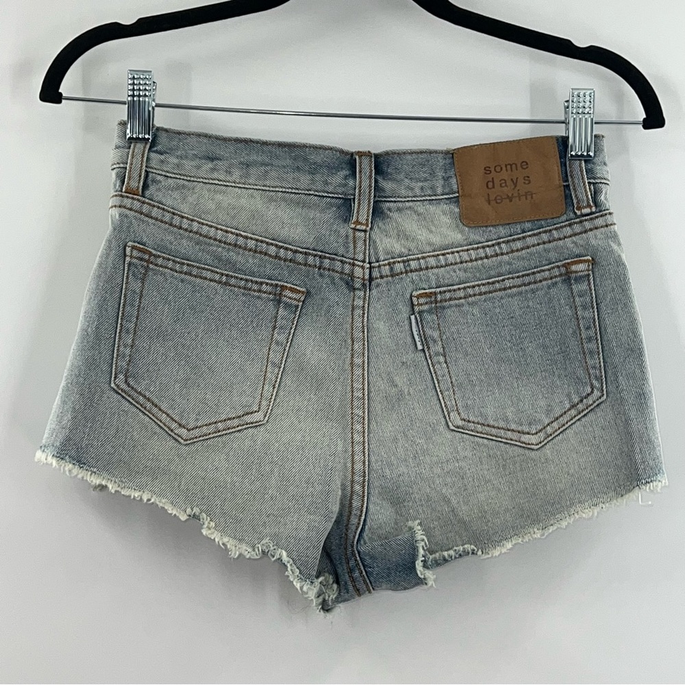 Somedays Lovin NWT Booty Call Destroyed Denim Shorts size XS - Picture 4 of 9